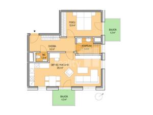 Pronájem bytu 2+kk, Liberec - Liberec III-Jeřáb, Kladenská, 67 m2