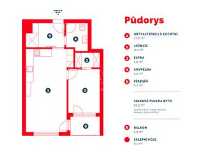 Pronájem bytu 2+kk, Praha - Vysočany, Svatošových, 65 m2