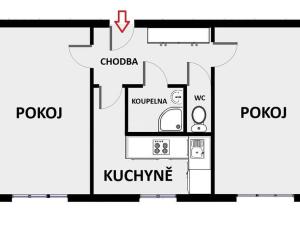 Pronájem bytu 2+1, Kralupy nad Vltavou - Lobeček, Masarykova, 56 m2