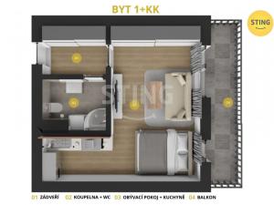 Prodej bytu 1+kk, Pardubice, Pichlova, 32 m2