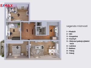 Prodej bytu 4+1, Kroměříž, 87 m2