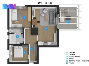 Prodej bytu 3+kk, Třinec - Konská, 51 m2