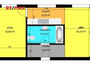 Pronájem bytu 2+kk, Nymburk, Raisova, 50 m2