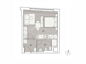 Pronájem bytu 1+kk, Praha - Karlín, Pobřežní, 31 m2