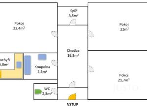 Prodej bytu 3+1, Praha - Holešovice, Janovského, 100 m2