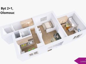 Pronájem bytu 2+1, Olomouc - Hodolany, tř. Kosmonautů, 55 m2