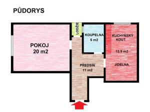 Prodej bytu 1+1, Teplice, Masarykova třída, 50 m2