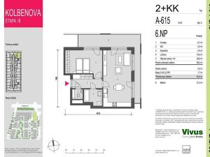 Prodej bytu 2+kk, Praha - Vysočany, Smržových, 62 m2