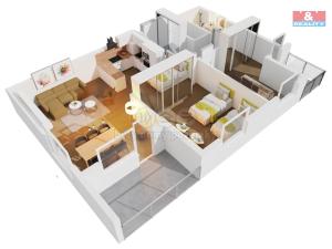 Pronájem bytu 3+kk, Praha - Vysočany, Strnadových, 87 m2