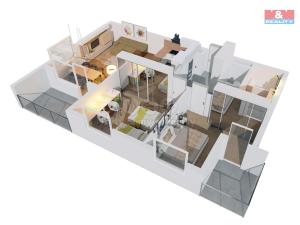 Pronájem bytu 3+kk, Praha - Vysočany, Strnadových, 87 m2
