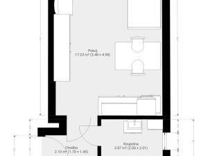 Pronájem bytu 1+kk, Střelice, Nebovidská, 28 m2