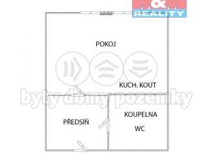 Pronájem bytu 1+kk, Dolní Kounice, nám. Míru, 25 m2