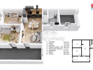 Pronájem rodinného domu, Žiželice, Rožumberkova, 70 m2