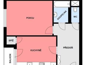 Pronájem bytu 1+1, Brno - Veveří, Kounicova, 50 m2