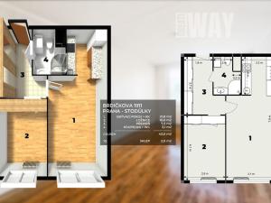 Prodej bytu 2+kk, Praha - Stodůlky, Brdičkova, 43 m2