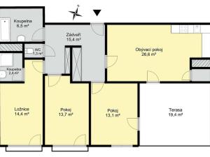 Pronájem bytu 4+kk, Kutná Hora, Za Lidkou, 100 m2
