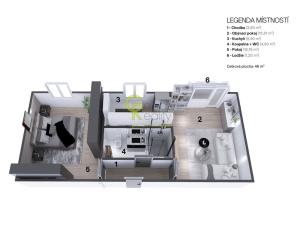 Pronájem bytu 2+kk, Milovice - Mladá, Braniborská, 48 m2