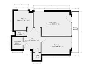 Pronájem bytu 2+1, Praha - Dejvice, U dejvického rybníčku, 56 m2