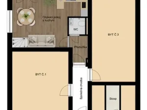 Prodej rodinného domu, Polerady, 71 m2