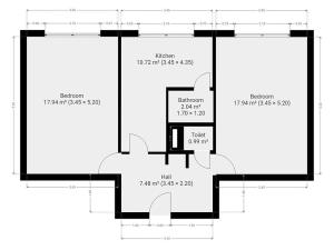 Pronájem bytu 2+kk, Praha - Kamýk, Vnoučkova, 59 m2