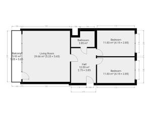 Pronájem bytu 3+kk, Praha - Modřany, Krouzova, 75 m2