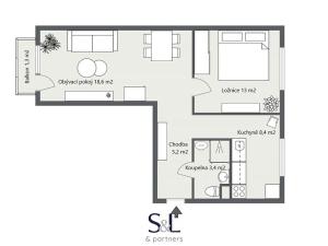 Prodej bytu 2+1, Verneřice, Mírové náměstí, 56 m2