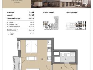 Prodej bytu 1+kk, Brno - Husovice, Vranovská, 32 m2