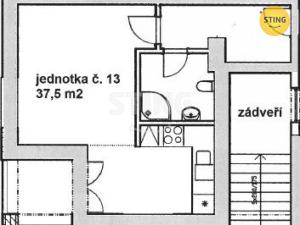 Pronájem bytu 1+kk, Chrudim, Na Špici, 35 m2