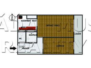 Pronájem bytu 2+kk, Praha - Kamýk, Smotlachova, 43 m2