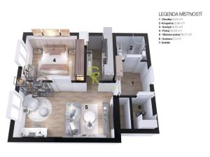 Pronájem bytu 2+kk, Praha - Libeň, Novákových, 45 m2