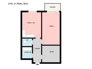 Pronájem bytu 2+kk, Brno - Staré Brno, Hlinky, 66 m2