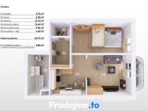 Prodej bytu 2+kk, Řícmanice, Komenského, 55 m2