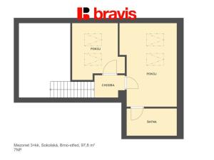 Prodej bytu 3+kk, Brno - Veveří, Sokolská, 98 m2