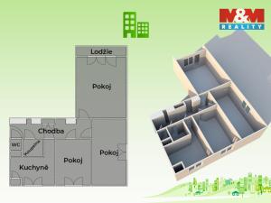 Prodej bytu 3+1, Rožnov pod Radhoštěm, 5. května, 64 m2