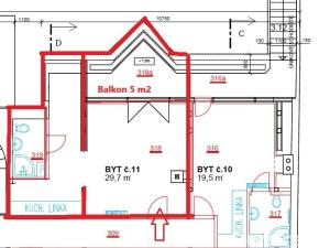 Pronájem bytu 1+kk, Brno - Pisárky, Hlinky, 30 m2