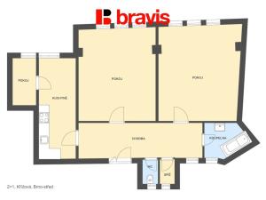 Pronájem bytu 2+1, Brno - Staré Brno, Křížová, 80 m2