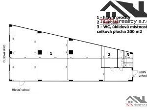 Pronájem obchodního prostoru, Jaroměř, Husova, 200 m2