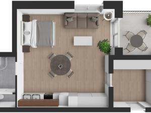 Pronájem bytu 1+kk, Tábor, Kpt. Jaroše, 45 m2