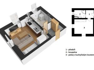 Prodej bytu 1+kk, Vrchlabí - Hořejší Vrchlabí, Peklo, 30 m2