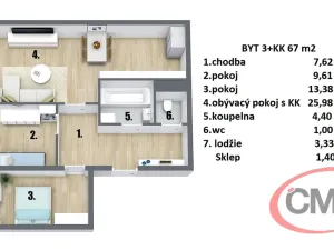 Prodej bytu 3+kk, Praha, Křejpského, 67 m2