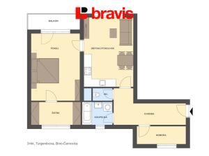 Prodej bytu 3+kk, Brno - Černovice, Turgeněvova, 67 m2