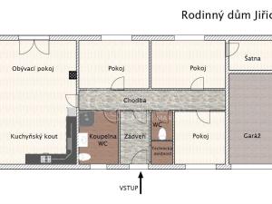 Pronájem rodinného domu, Kostelec nad Labem - Jiřice, Okružní, 140 m2