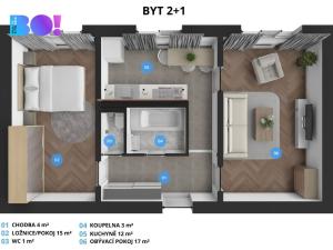 Prodej bytu 2+1, Havířov, Lašská, 52 m2