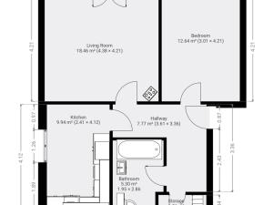 Prodej bytu 2+1, České Budějovice - České Budějovice 6, Polní, 61 m2
