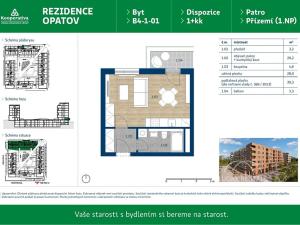 Pronájem bytu 1+kk, Praha - Chodov, Líbalova, 30 m2