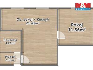 Pronájem bytu 2+kk, Bělá nad Radbuzou, Na výsluní, 39 m2