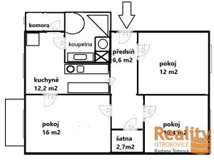 Pronájem bytu 3+1, Otrokovice - Kvítkovice, SNP, 74 m2