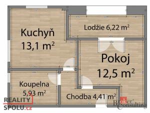 Pronájem bytu 2+kk, Břasy, 47 m2