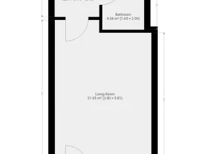 Pronájem bytu 1+kk, Praha - Hloubětín, Poděbradská, 32 m2