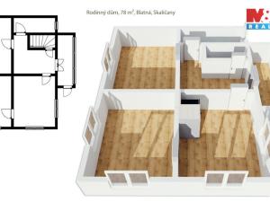 Prodej rodinného domu, Blatná - Skaličany, 78 m2